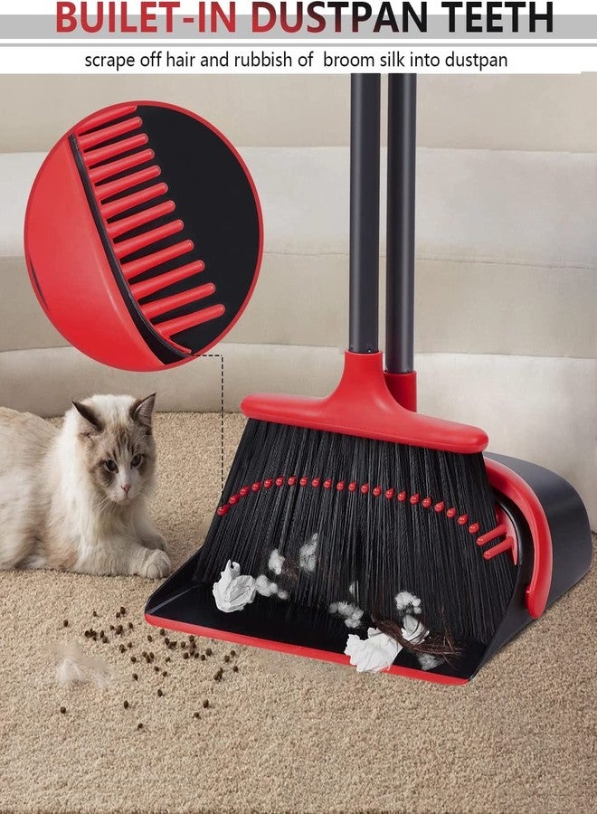 YANXUS Broom and Dustpan Set, Broom and Dustpan, Broom and Dustpan Set for Home, Upgrade 52" Long Handle Broom with Stand Up Dustpan Combo Set for Office Home Kitchen Lobby Floor Use, Dust pan and Broom Set - Image 4